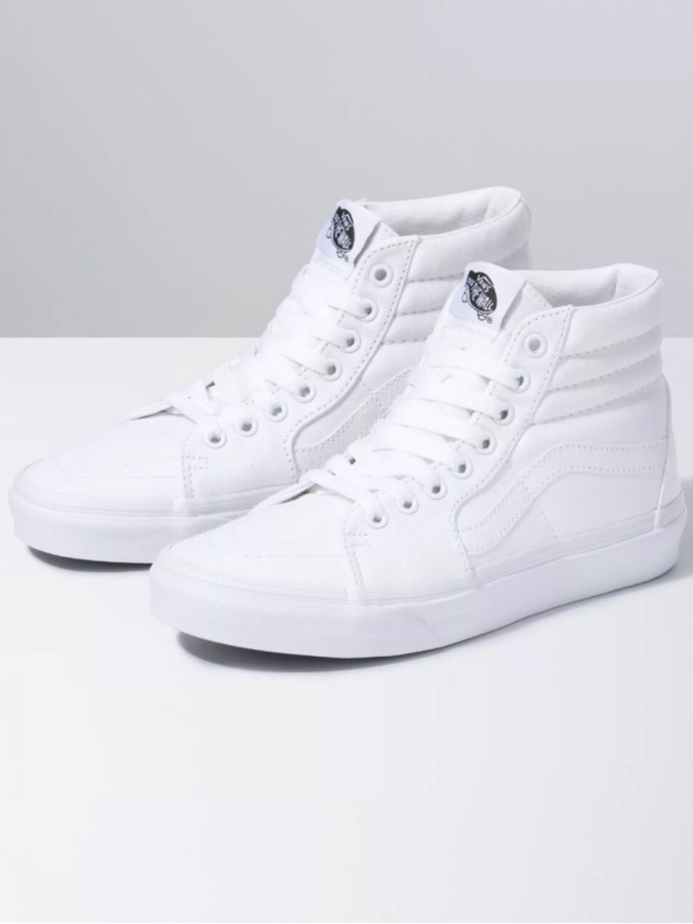 Vans White High-Top Canvas Sneakers